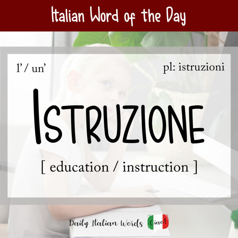 italian word istruzione