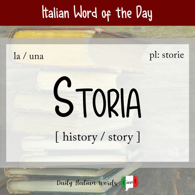 italian word storia