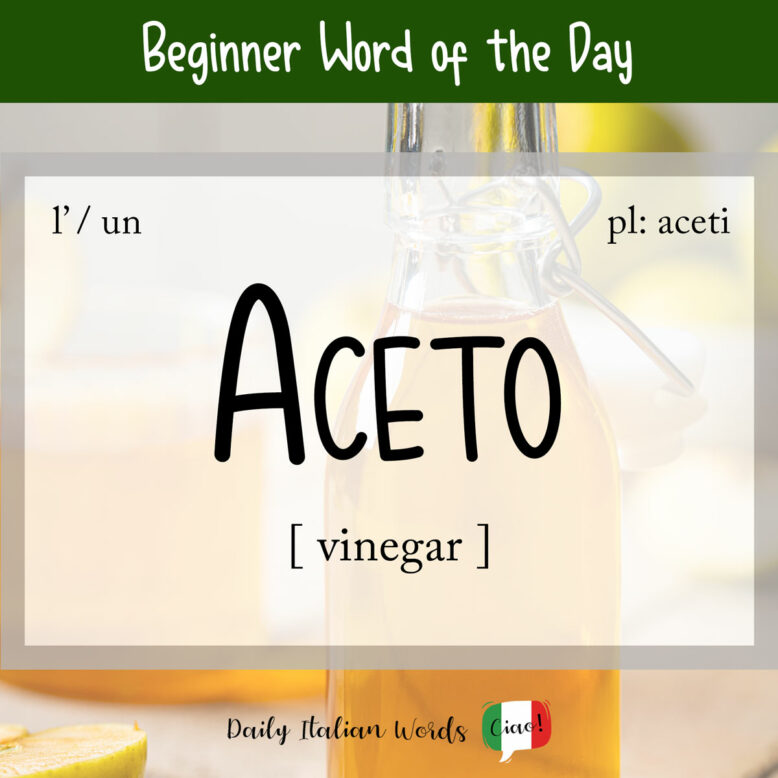 italian word aceto