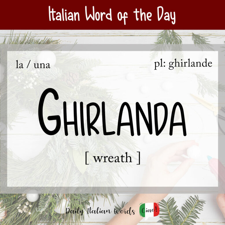 italian word ghirlanda