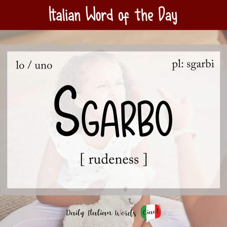 italian word sgarbo