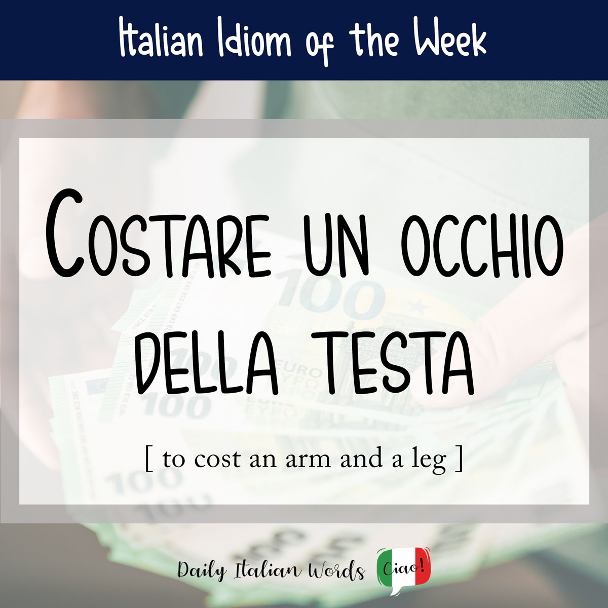 Italian idiom: cost an eye (cost an arm and a leg)