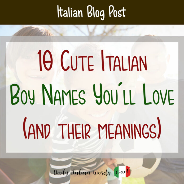 cute italian boy names