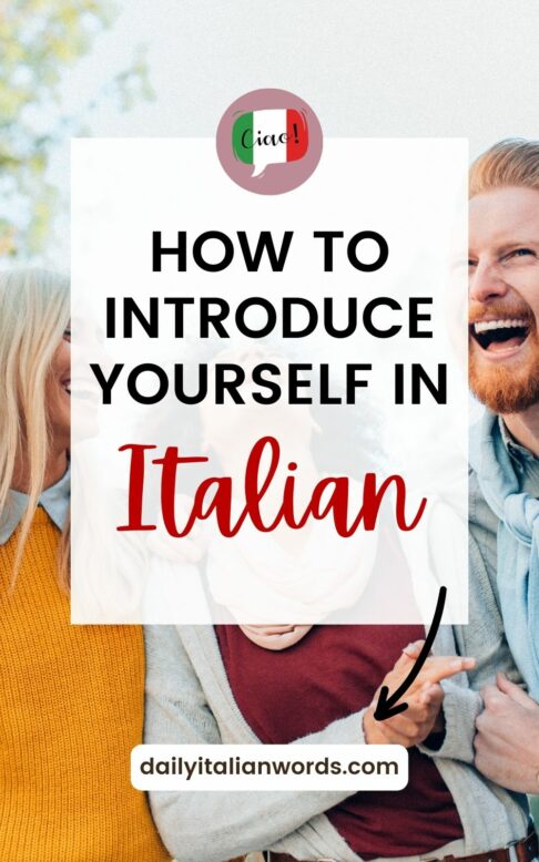 how to introduce yourself in italian
