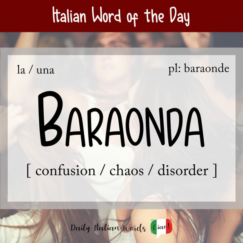italian word baraonda
