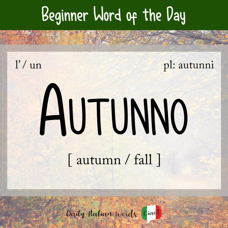 italian word autunno