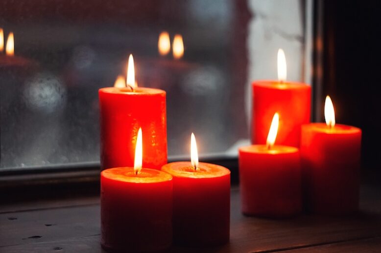 candles in the window