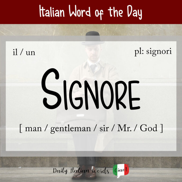 italian word signore