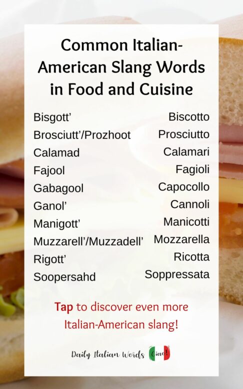 Common Italian-American Slang Words in Food and Cuisine