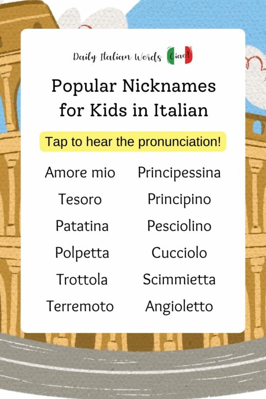 popular nicknames for kids in italian