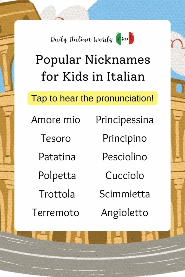 The Most Common Italian Nicknames For Children - Daily Italian Words