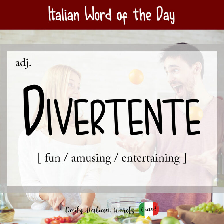 italian word divertente