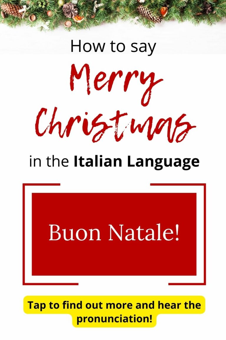 How To Say "Merry Christmas! / Happy Christmas!" In Italian (Buon ...