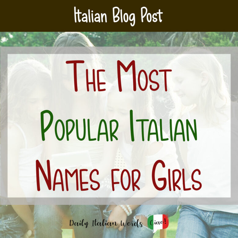 most popular italian names for girls