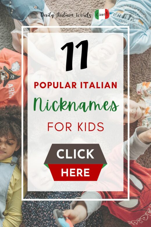 popular italian nicknames for kids