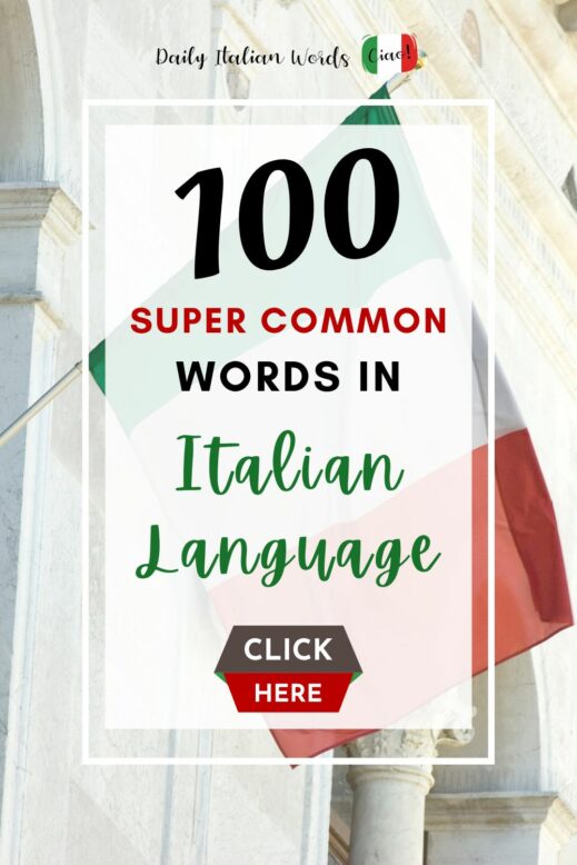 100 super common words in italian language
