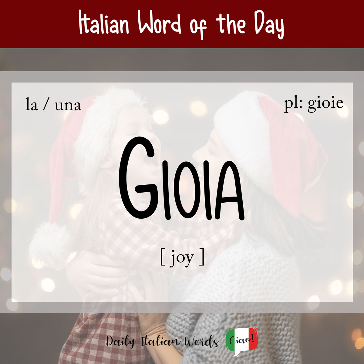 Italian word 'gioia'