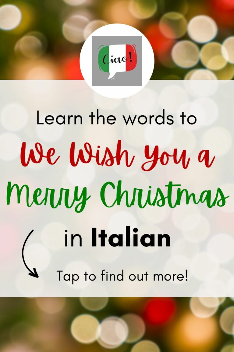 We Wish You a Merry Christmas in Italian Lyrics & English Translation Daily Italian Words