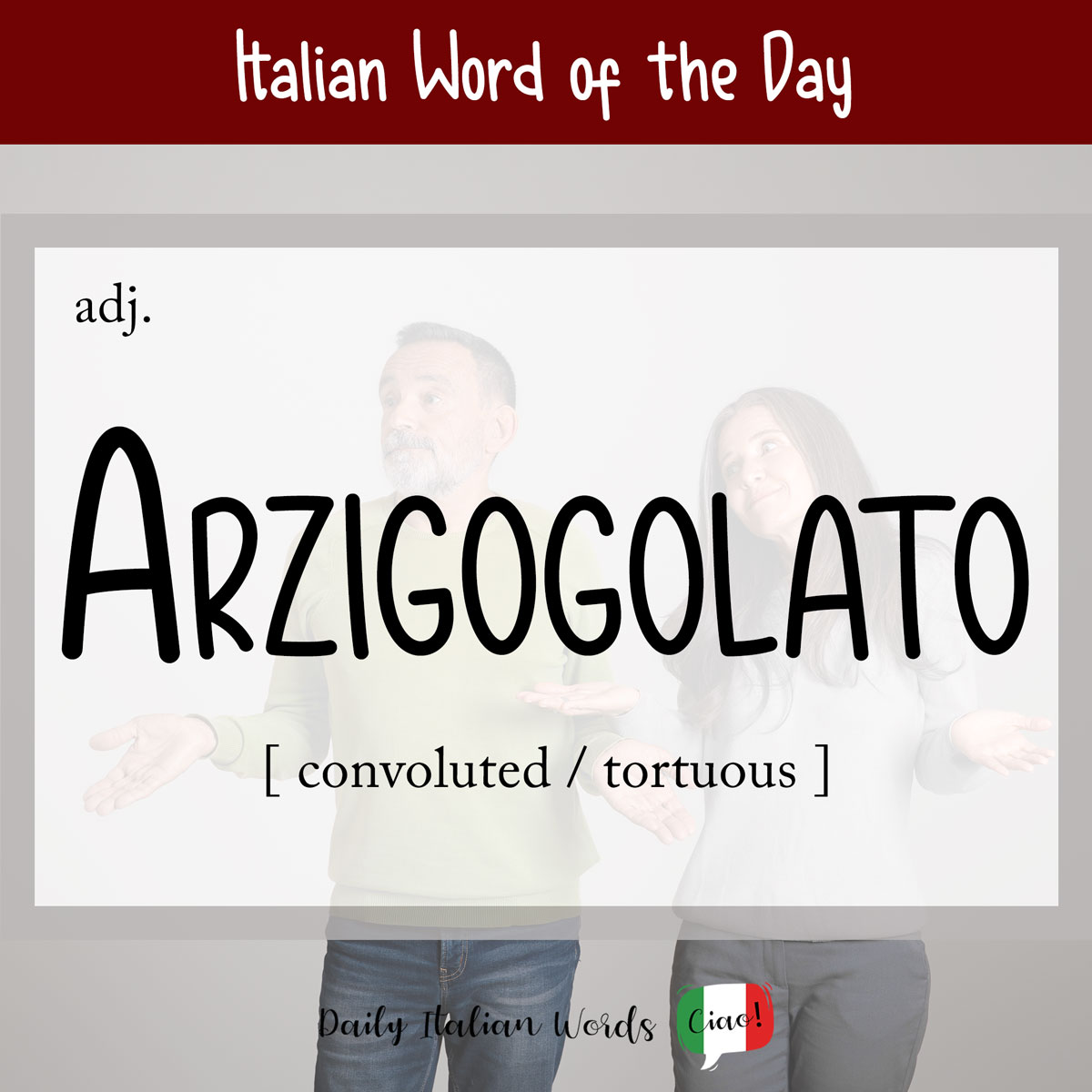 Italian word of the day: Arzigogolato (complex/twisty/complex)