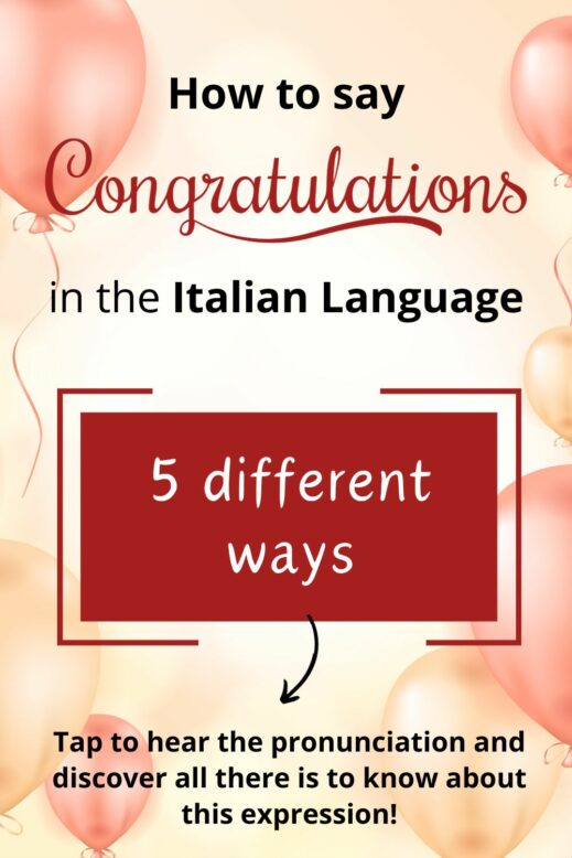 how to say congratulations in italian