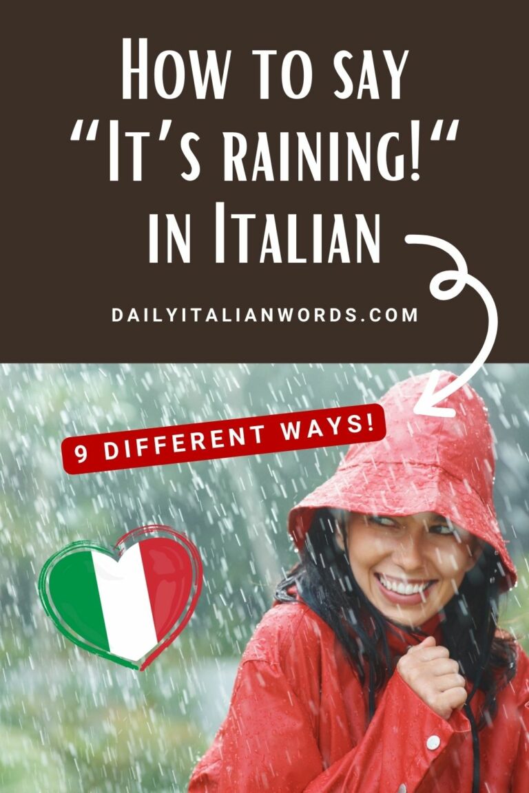 9 Ways to Say “It’s Raining” in Italian - Daily Italian Words