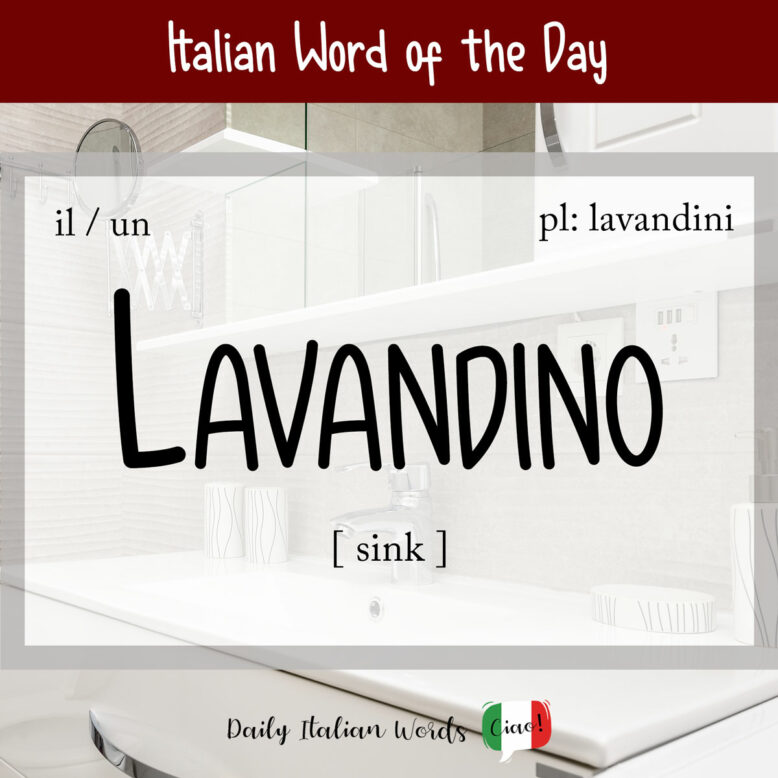 italian word lavandino