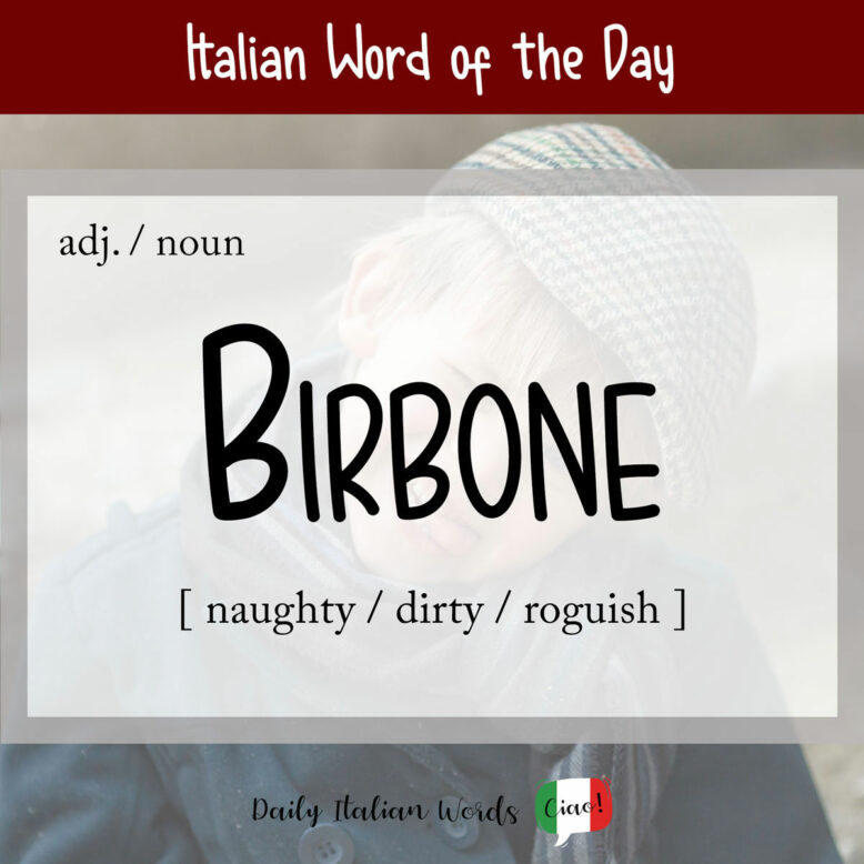 Italian word "birbone"