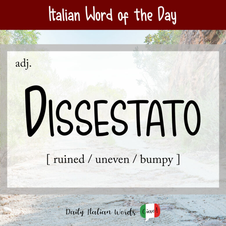 Italian word "dissestato"