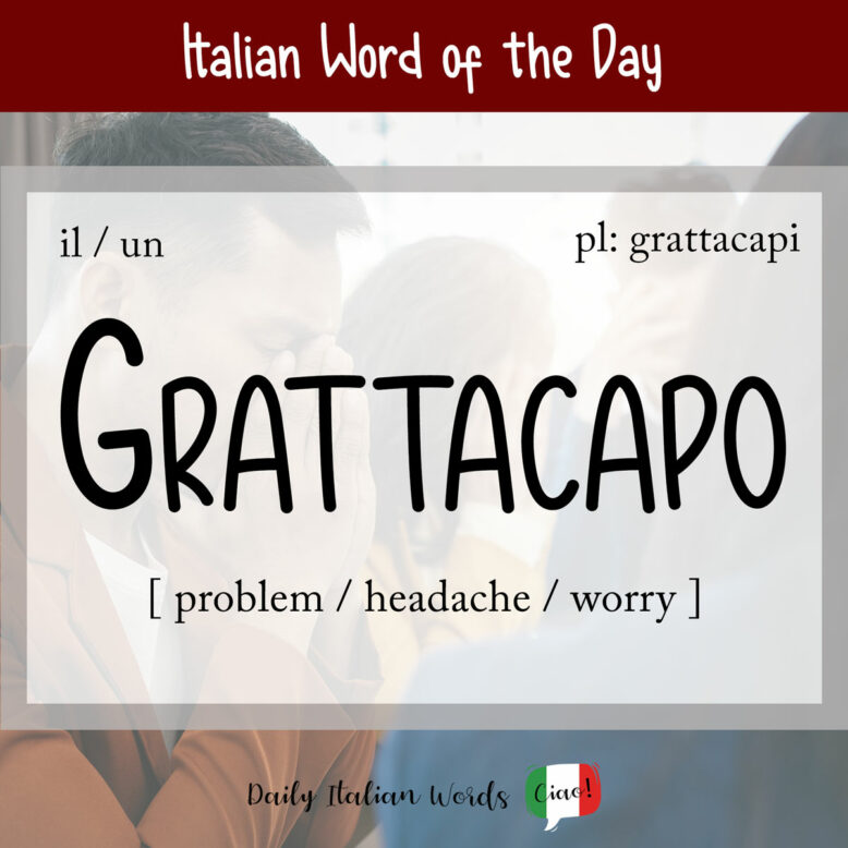 italian word grattacapo
