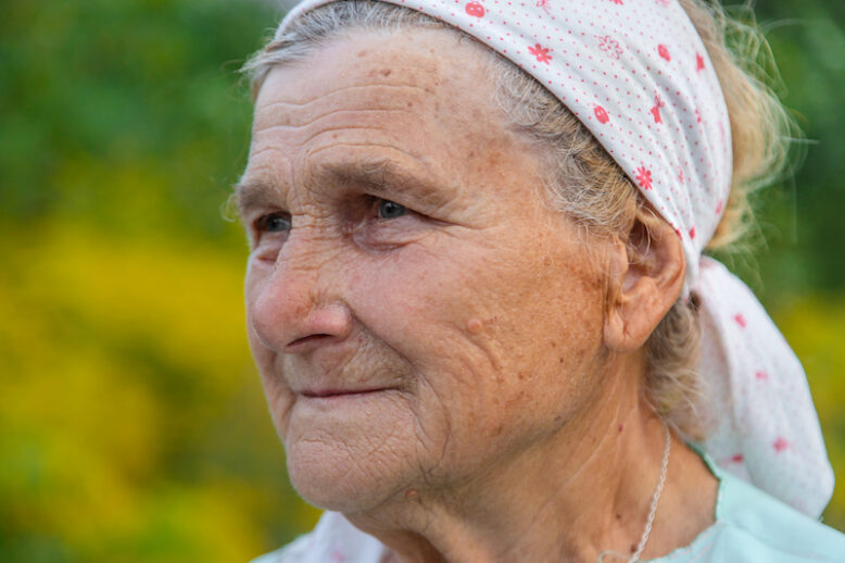 Beautiful portrait of an old woman