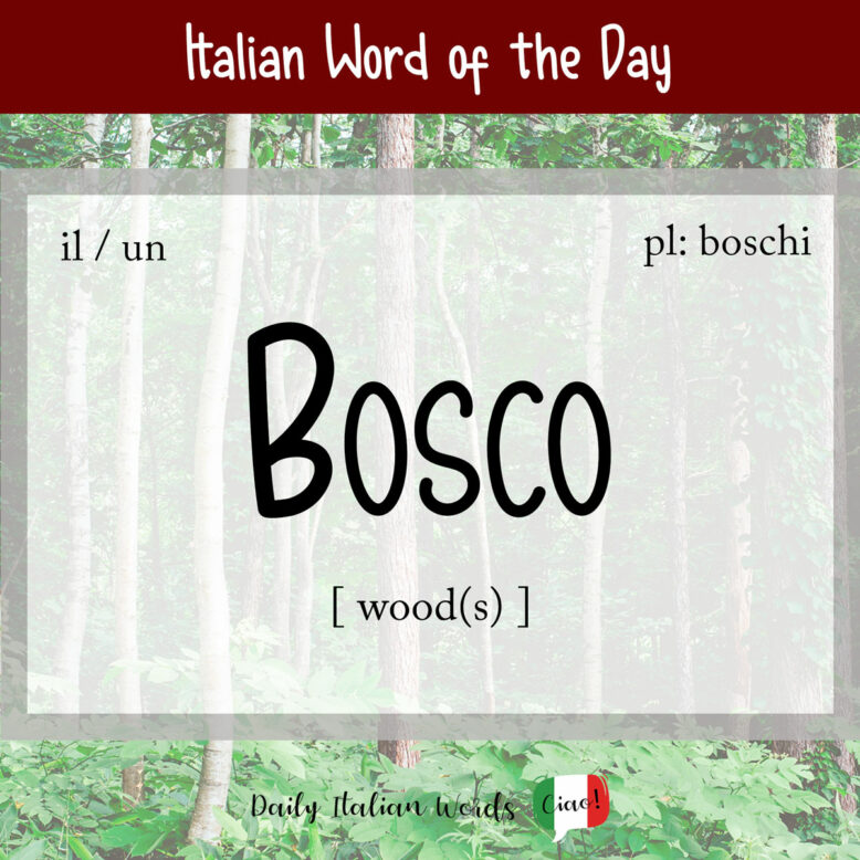 Italian word "bosco"