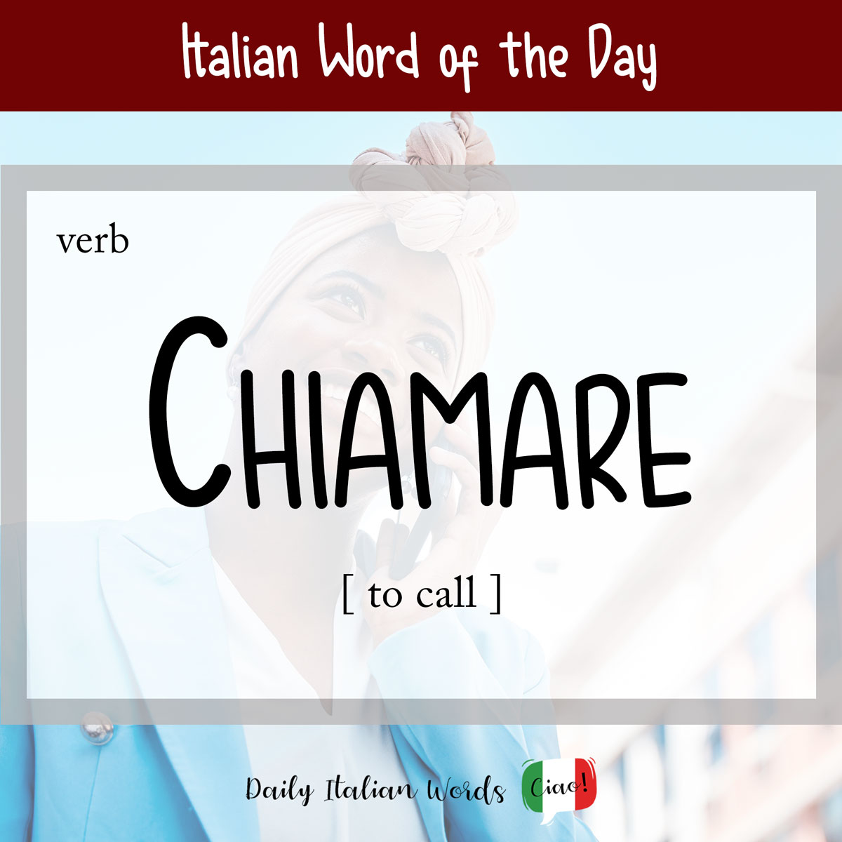 Italian word of the day: Chiamare (to call)