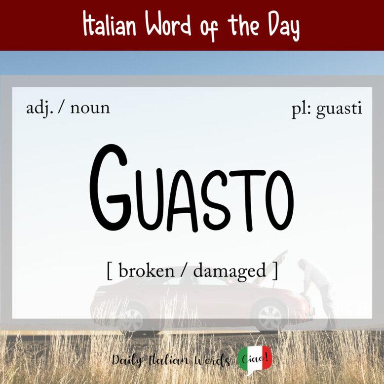 guasto italian word
