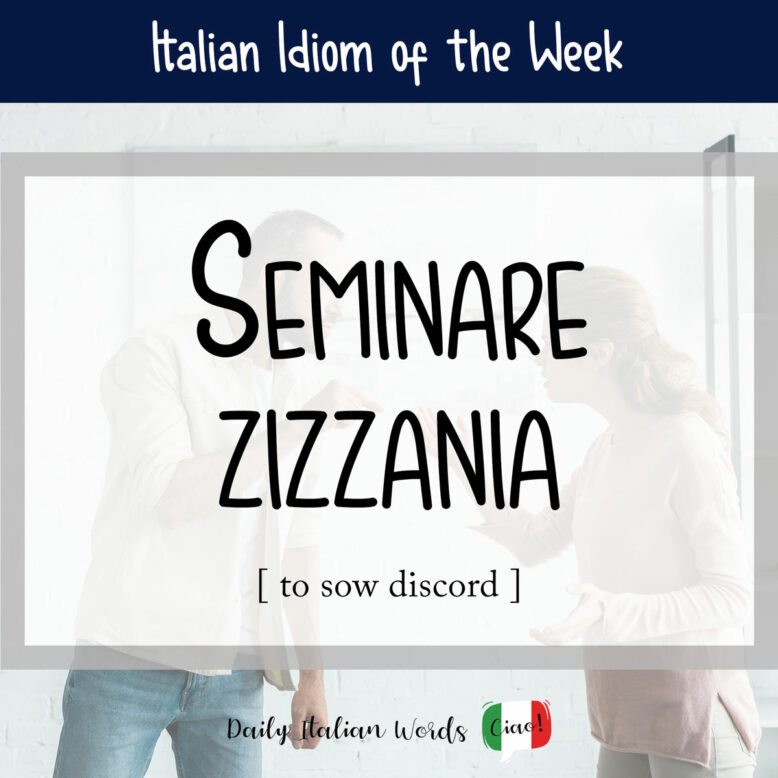 Italian idiom "Seminare zizzania"