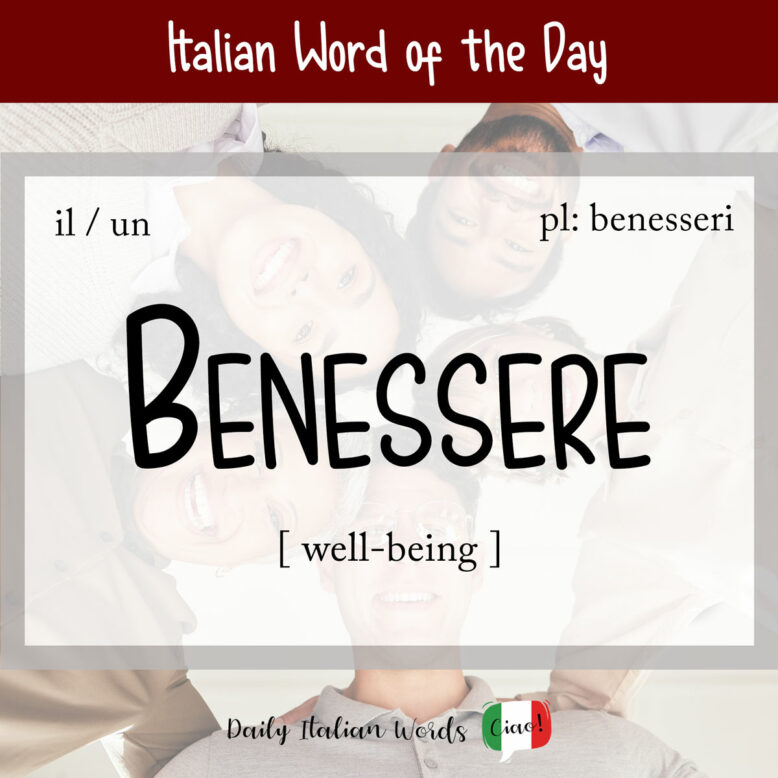 Italian word "benessere"