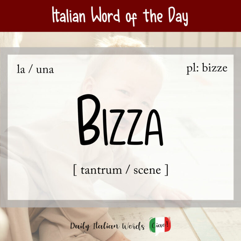 Italian word "bizza"