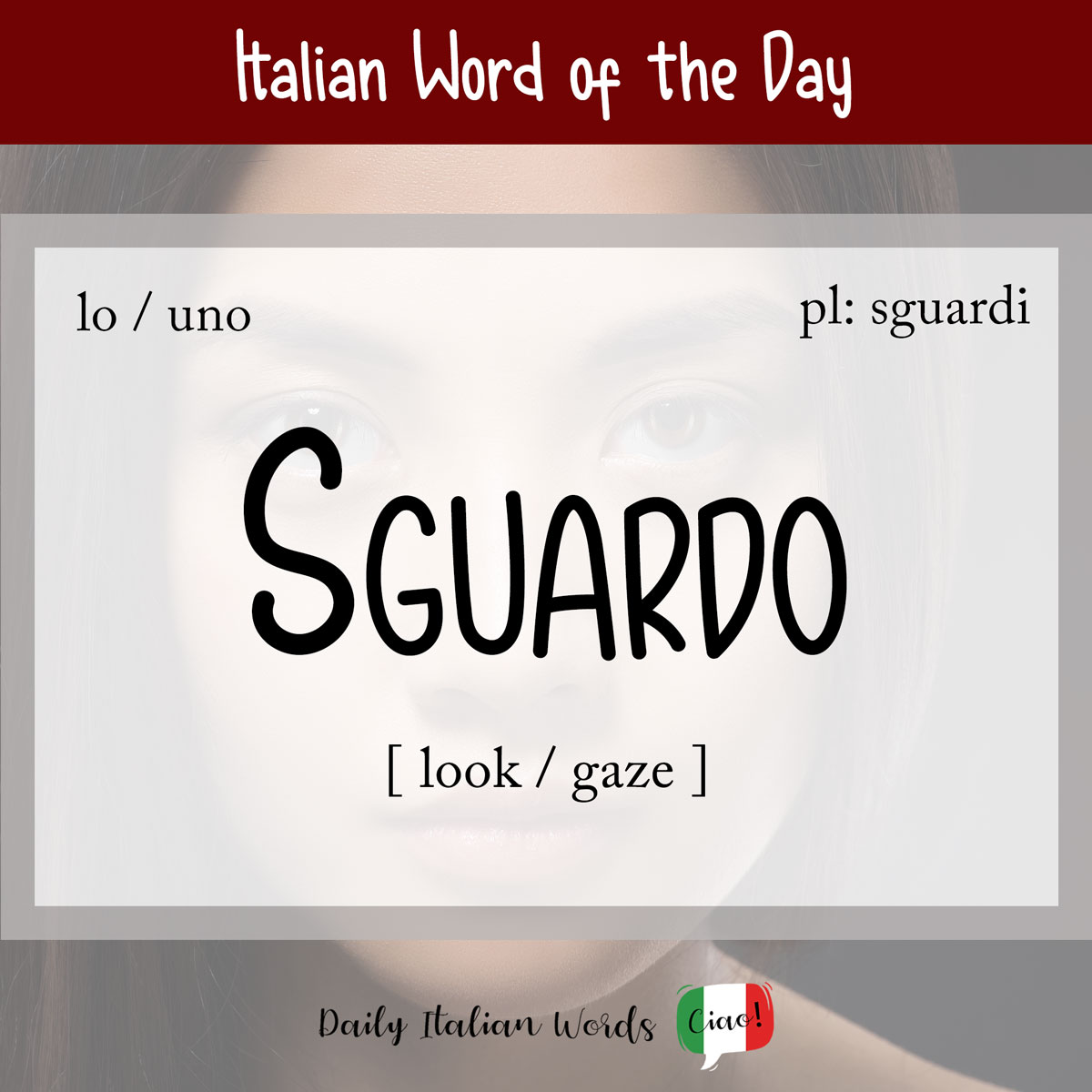 Italian word "sguardo"