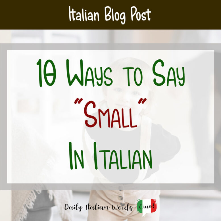 small in italian