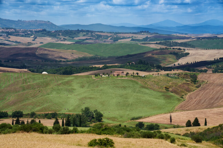 Rural landscape in Tuscany near Pienza, Siena province, Tuscany, Italy