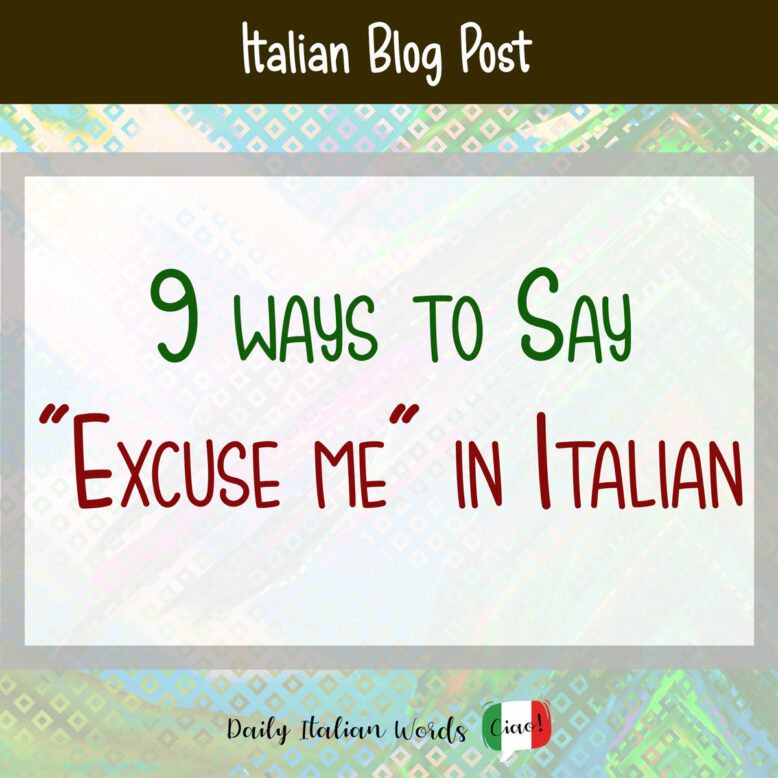 excuse me in italian