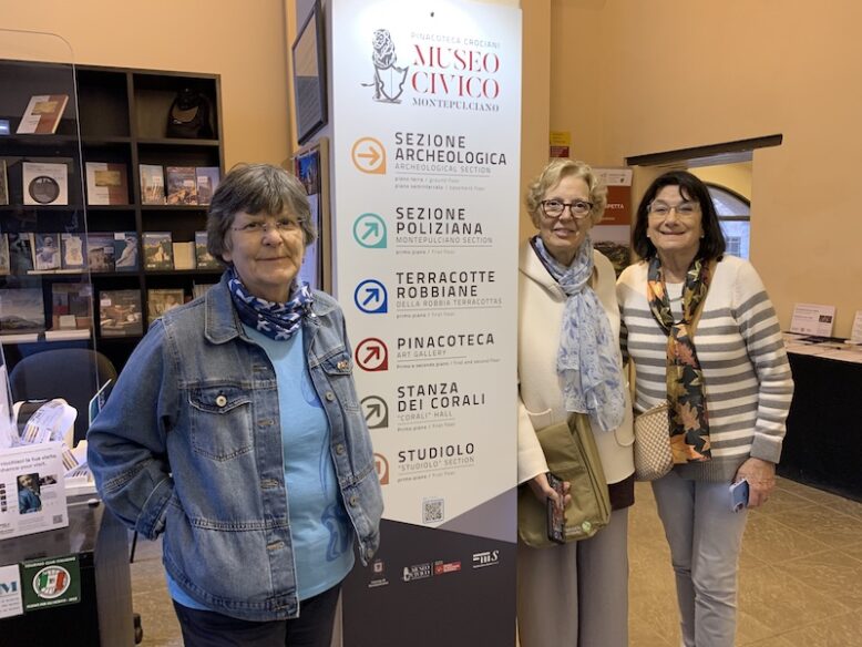 three guests at the museo civico in montepulciano