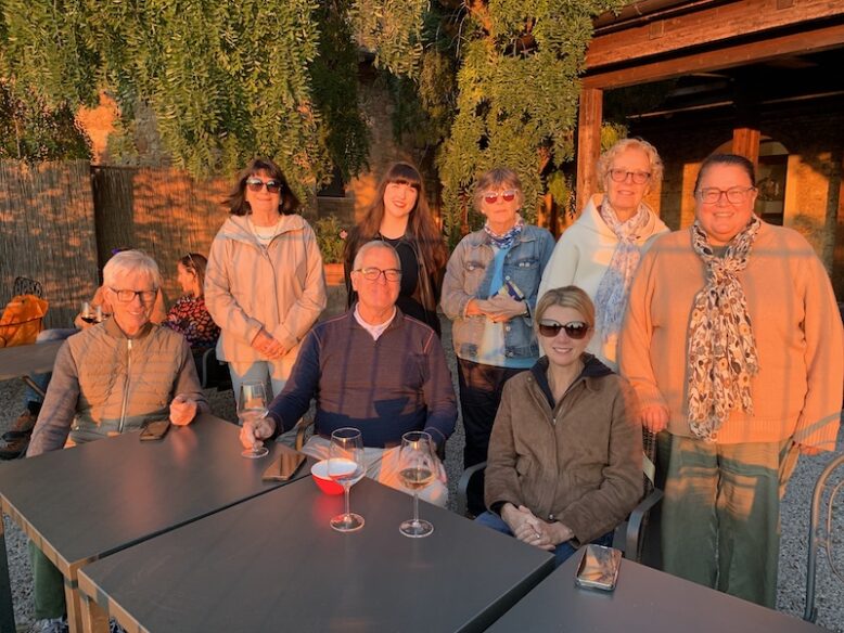 group of guests at the enoliteca in montepulciano