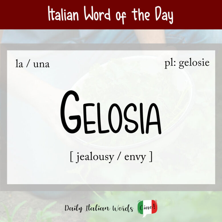 Italian word "Gelosia"