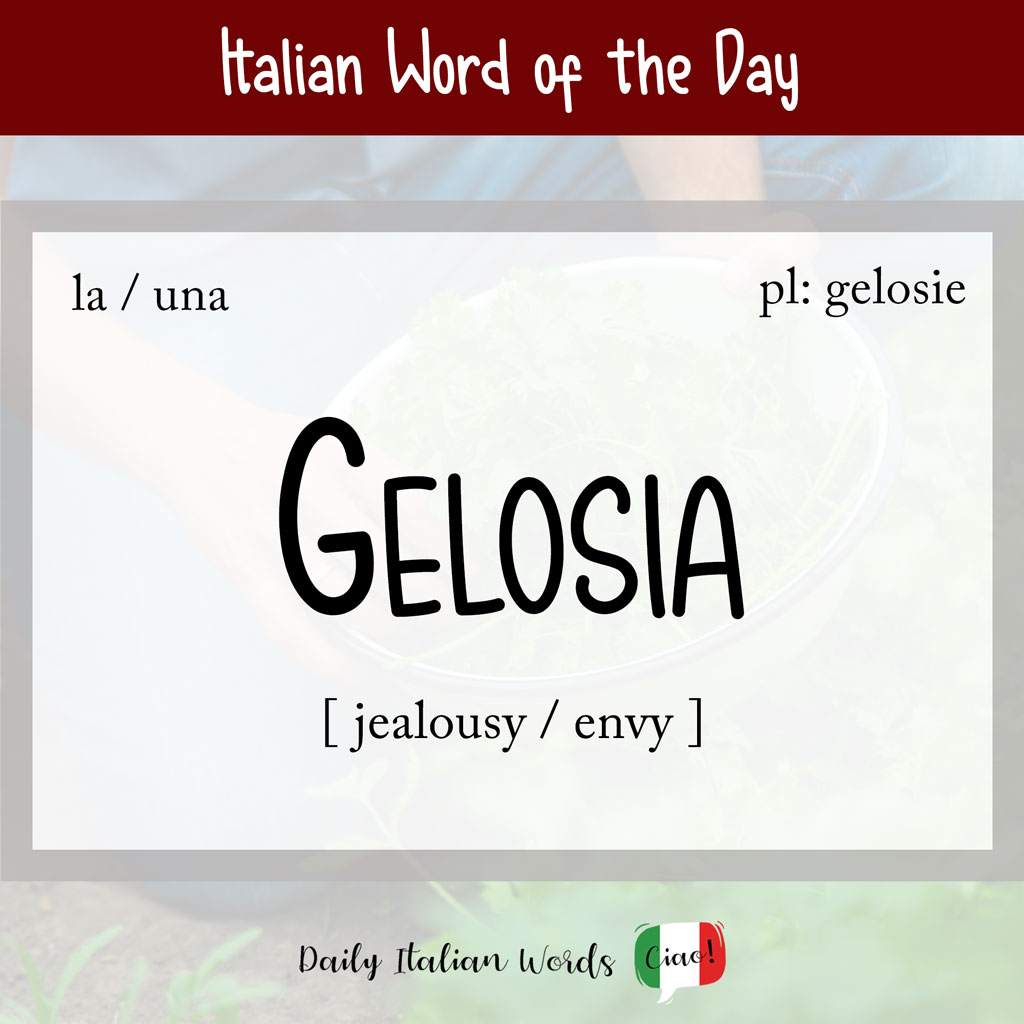 Italian word "Gelosia"