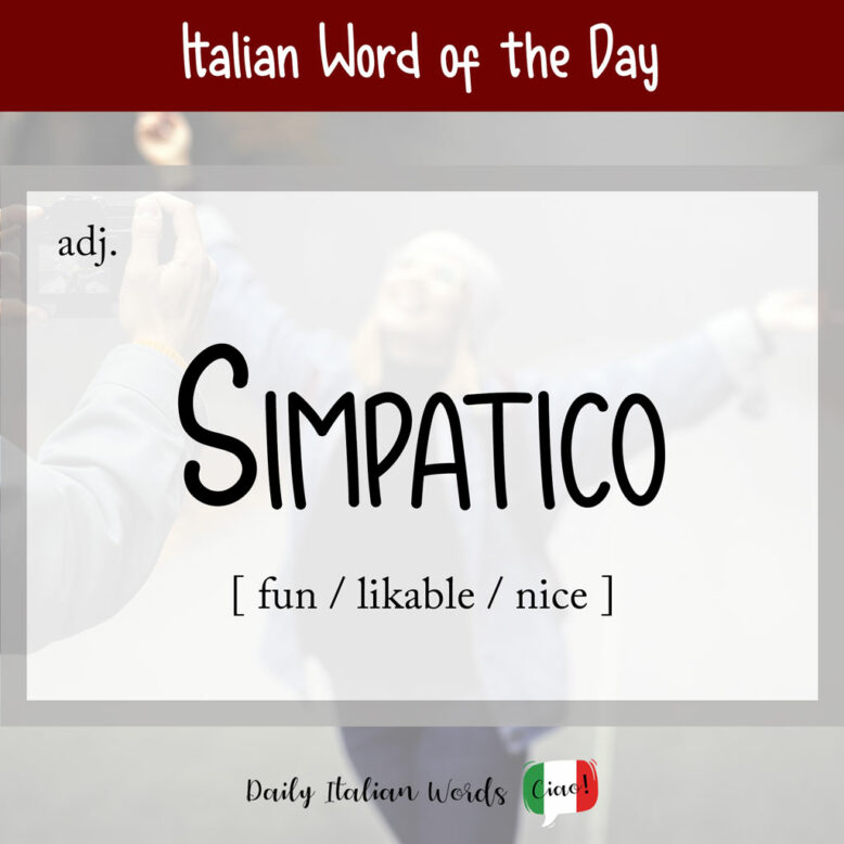 Italian word "simpatico"