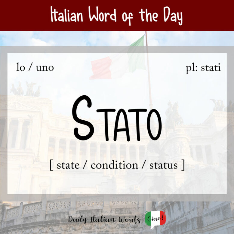 Italian word 'stato'