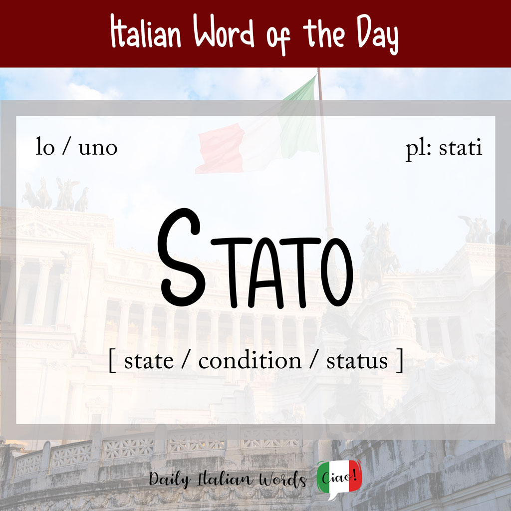 Italian word 'stato'