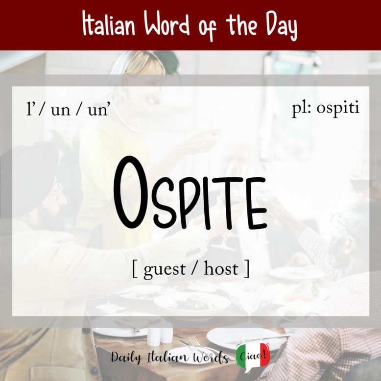 Italian word 'ospite'