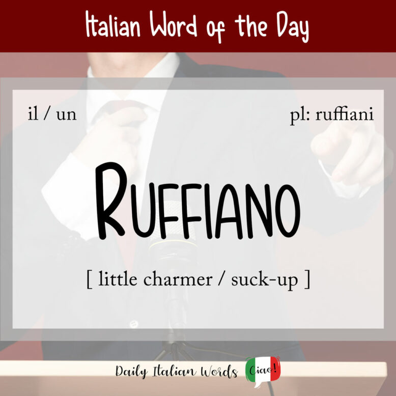 Italian word "ruffiano"