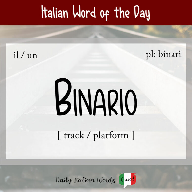 Italian word "binario"